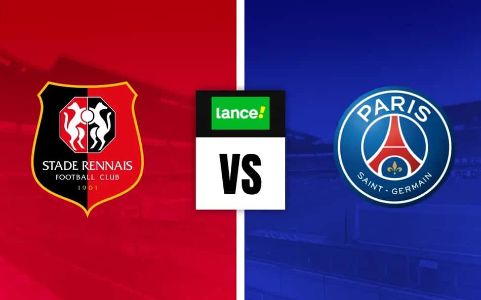 Escudos de Rennes x PSG para Palpites de Futebol