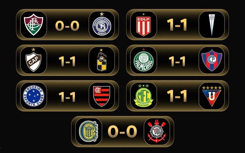 Resultados dos jogos de ida das oitavas de final da Libertadores