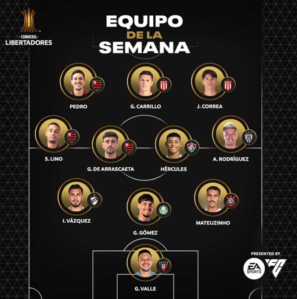 Samuel Lino, Arrascaeta e Pedro aparecem no time ideal dos jogos de volta das oitavas de final da Libertadores