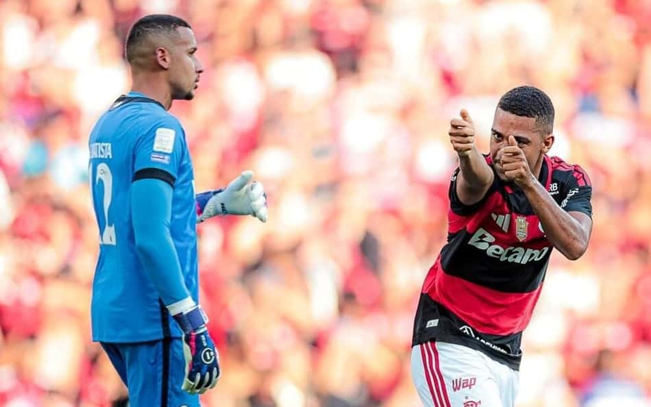 Comemoração de Samuel Lino em Flamengo x Botafogo