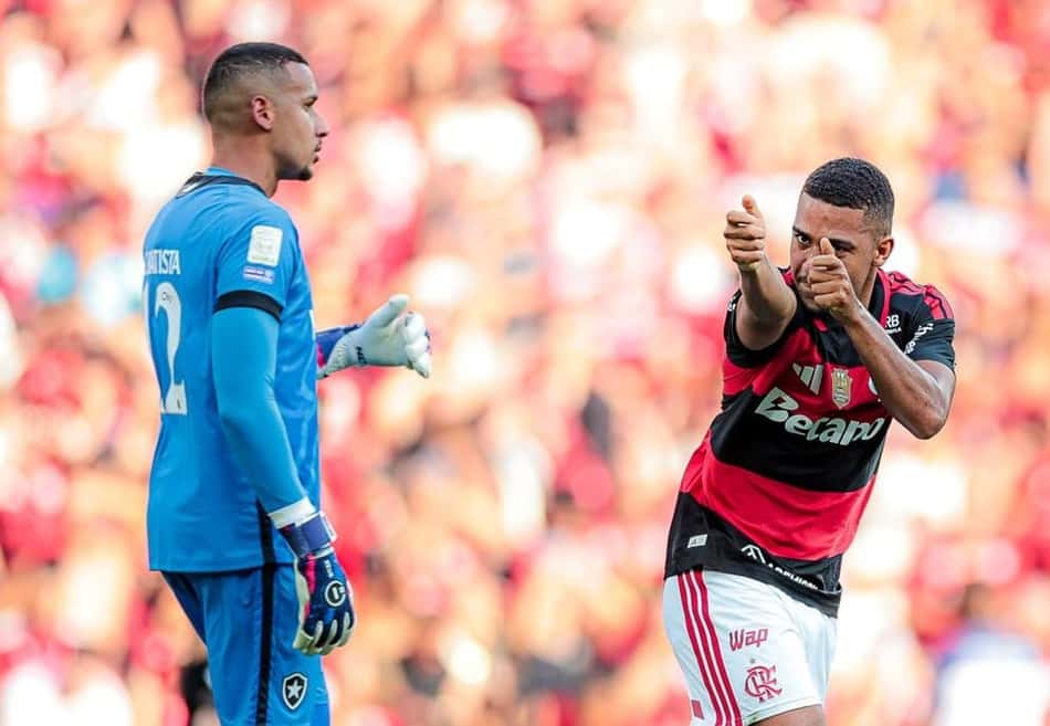Comemoração de Samuel Lino em Flamengo x Botafogo