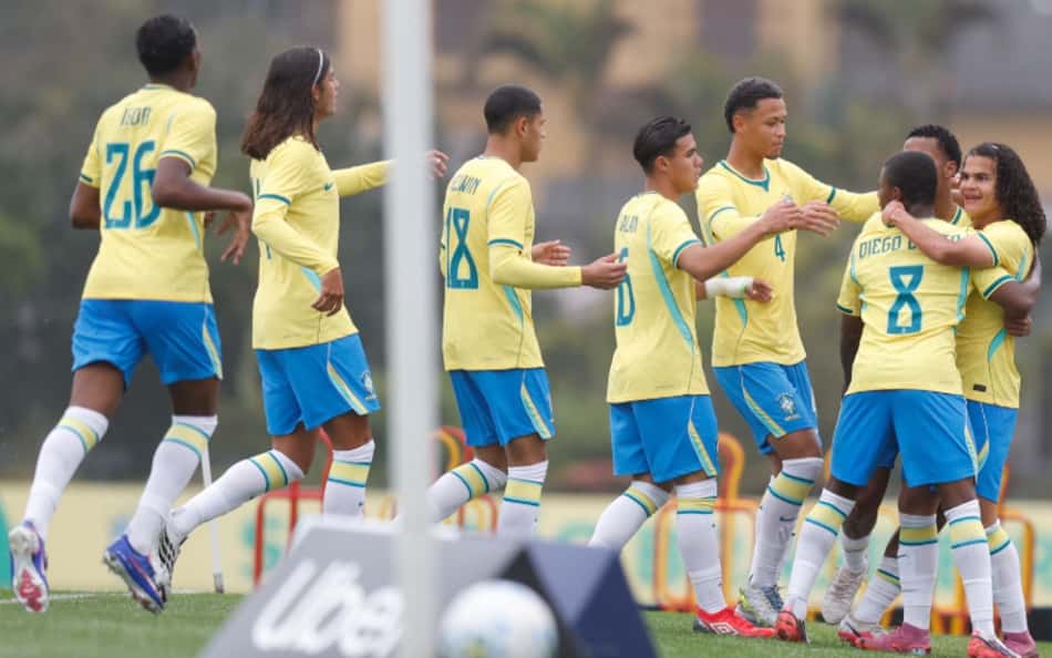 Brasil goleia Uruguai por 7 a 0 em amistoso Sub-15