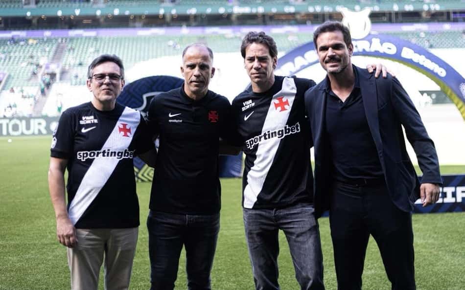 Marcos Lamacchia ao lado de Admar Lopes e Felipe Loureiro