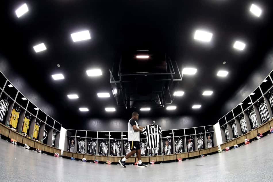 Vestiário do Botafogo para o clássico com o Fluminense