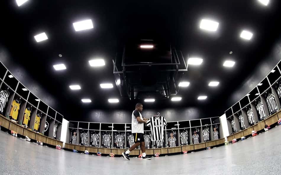 Vestiário do Botafogo para o clássico com o Fluminense