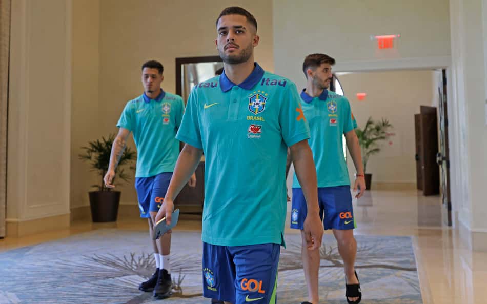 Yan Couto em apresentação à Seleção Brasileira nos Estados Unidos