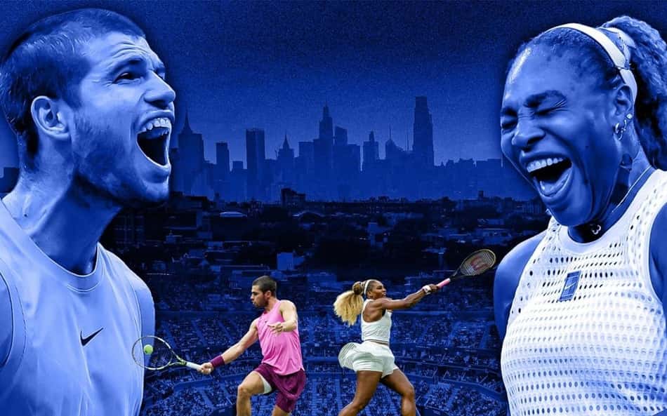 Carlos Alcaraz e Serena Williams unirão forças na chave de duplas mistas do US Open