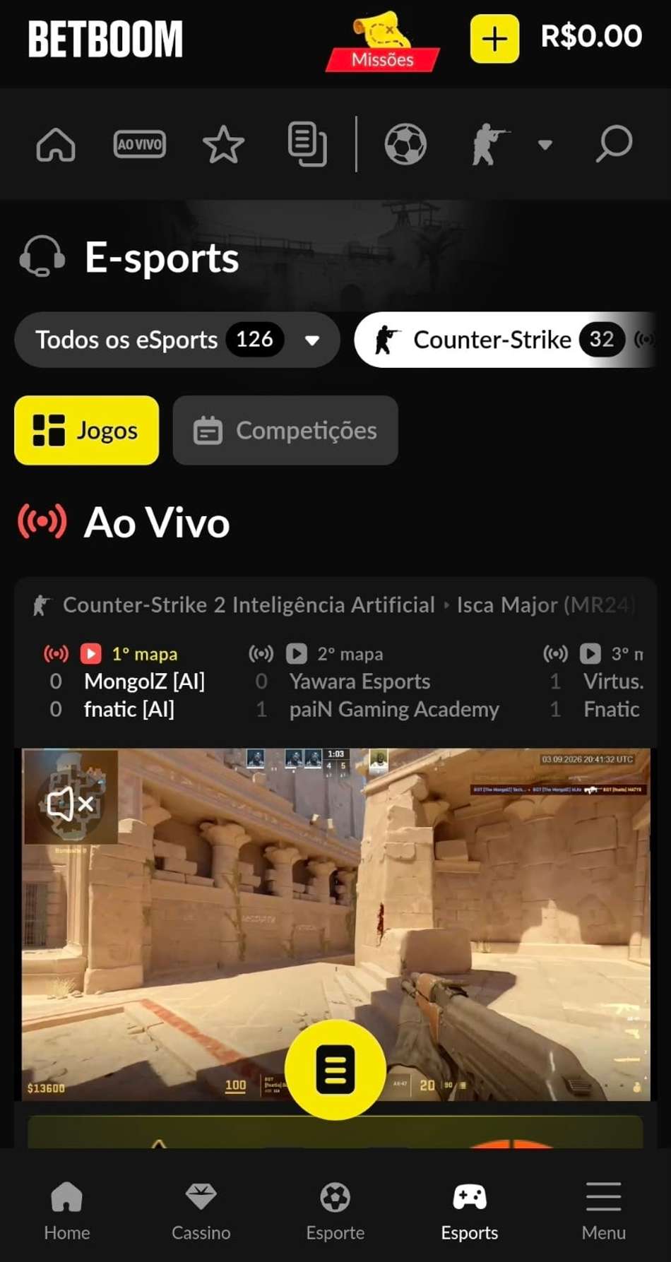 Captura de tela inicial da bet autorizada BetBoom.