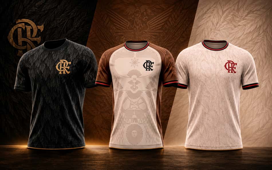 Modelos do Manto da Nação, do Flamengo