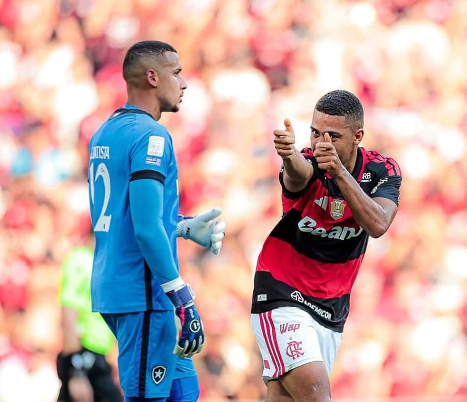 Comemoração de Samuel Lino em Flamengo x Botafogo