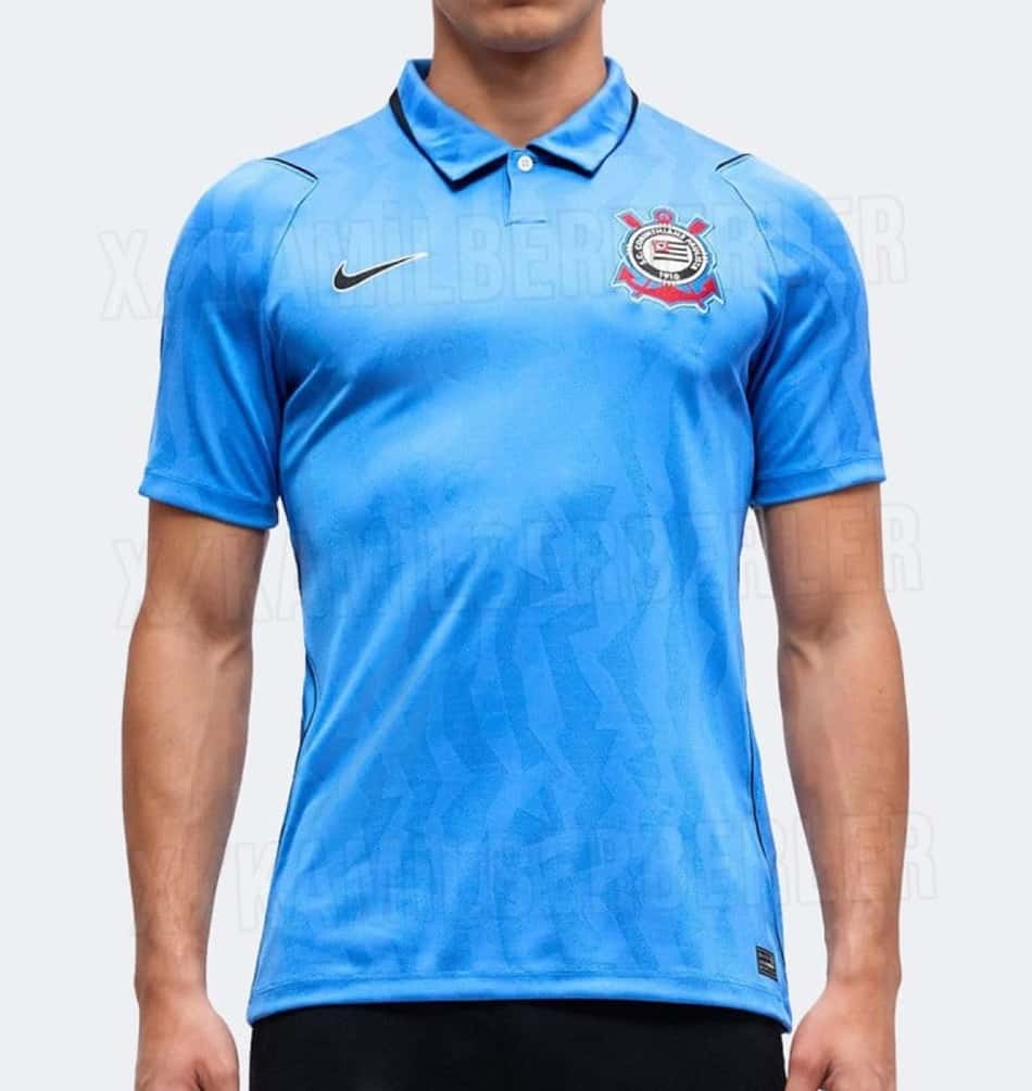 Suposto terceiro uniforme do Corinthians, com homenagem ao ex-goleiro Tobias.