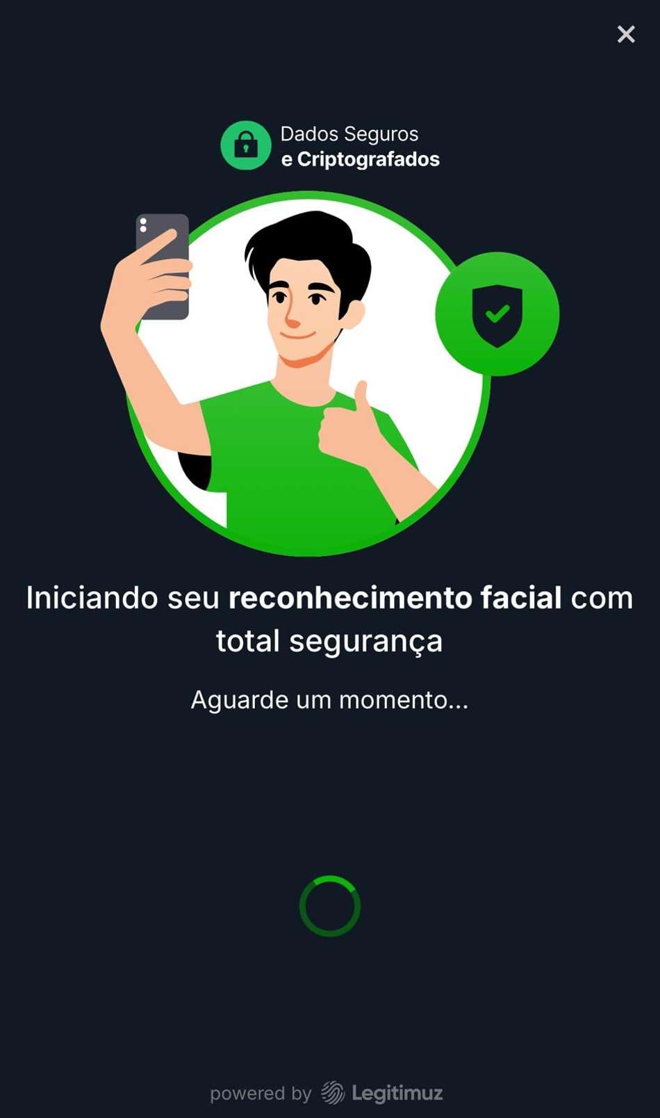 Captura de tela exibe a verificação de identidade após se cadastrar com o cupom BR4BET.