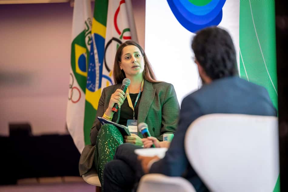 Duda Amorim fala em mesa-redonda do 3º Fórum Esporte Seguro do COB