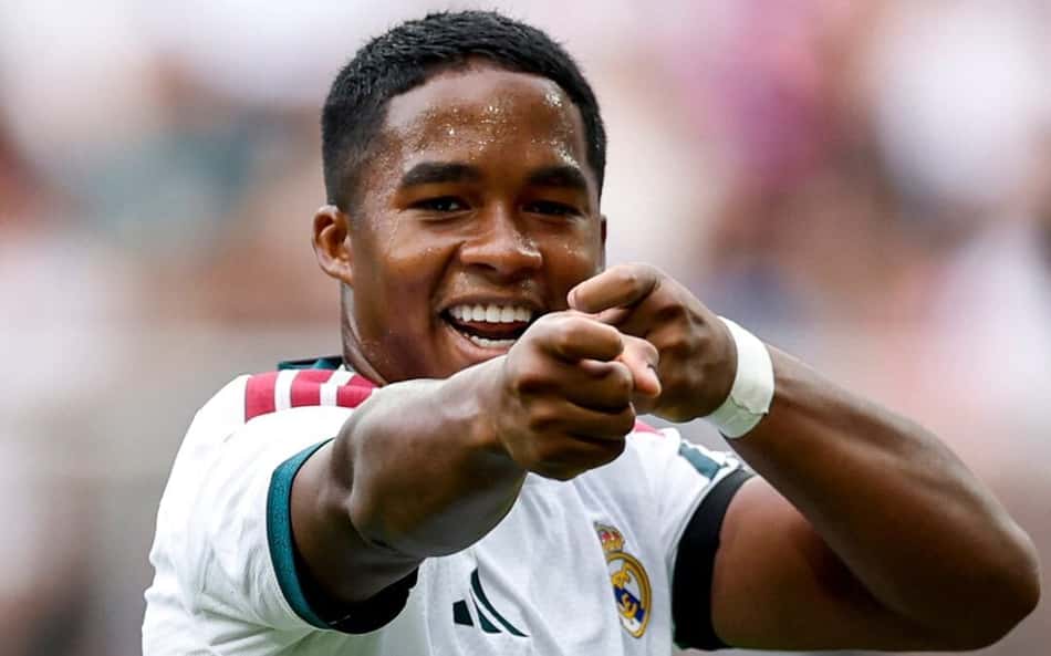 Endrick fez gol no amistoso entre Real Madrid e Fiorentina