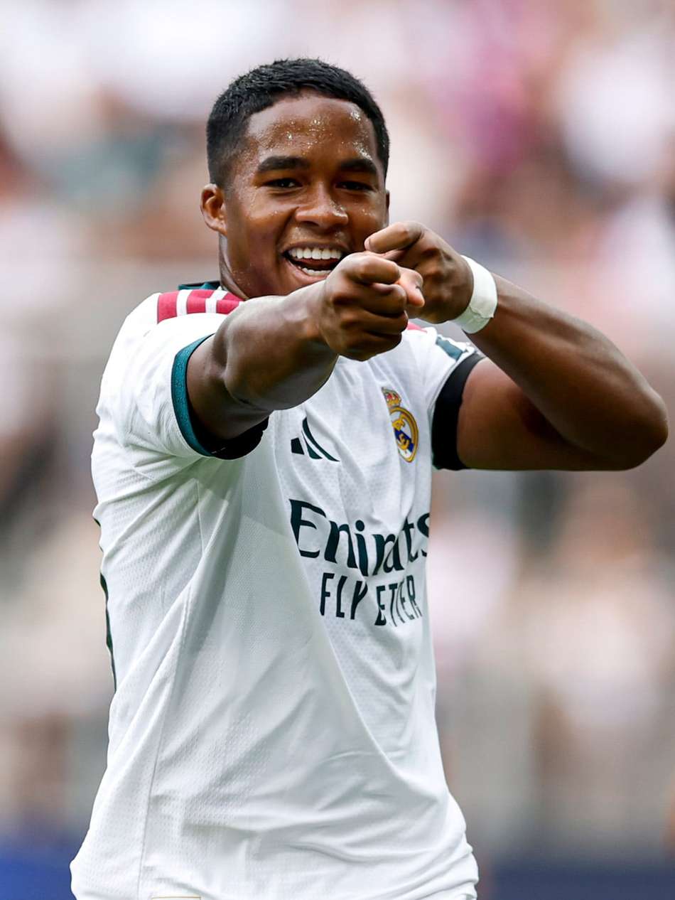 Endrick fez gol no amistoso entre Real Madrid e Fiorentina