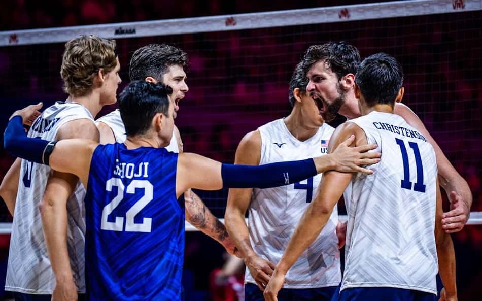 Estados Unidos venceram o Japão na semi da VNL masculina (Foto: Volleyball World)
