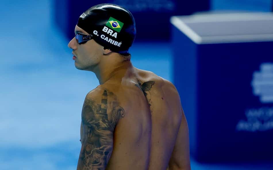 Guilherme Caribé ficou em quarto nos 100m livre