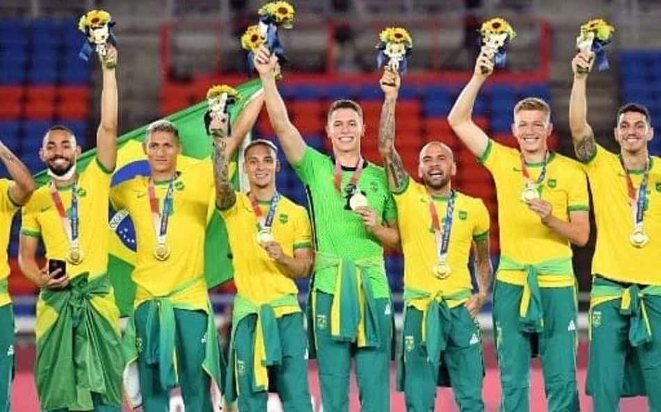 Brasil - medalha de ouro futebol - Olimpíada de Tóquio