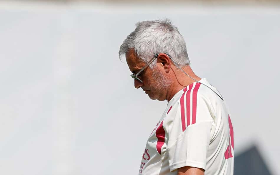 José Mourinho em treino do Real Madrid