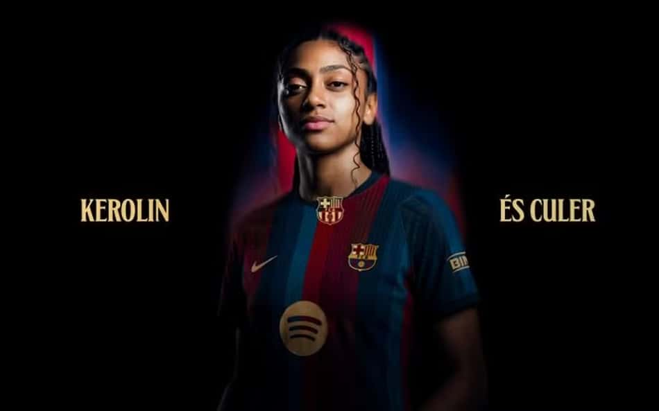 Kerolin é a nova jogadora do Barcelona. (Barcelona/Divulgação)