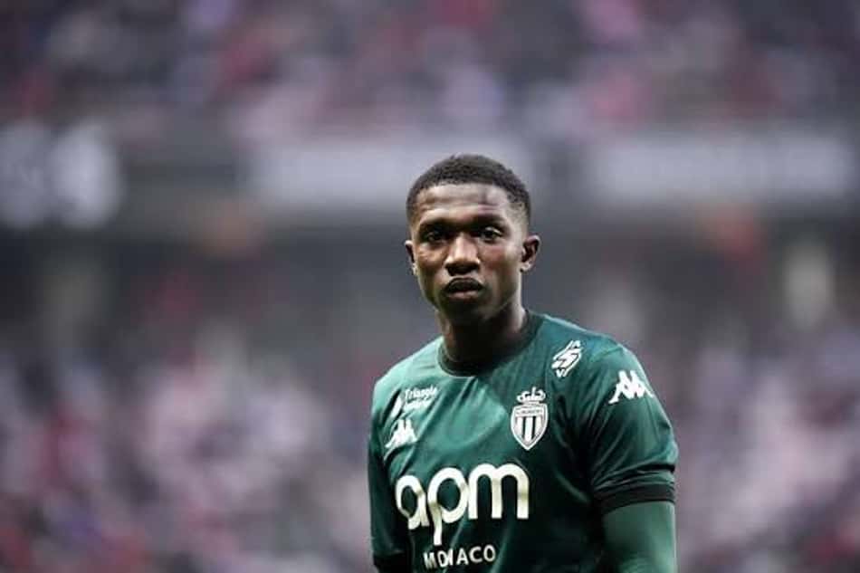 Lamine Camara jogando pelo Monaco