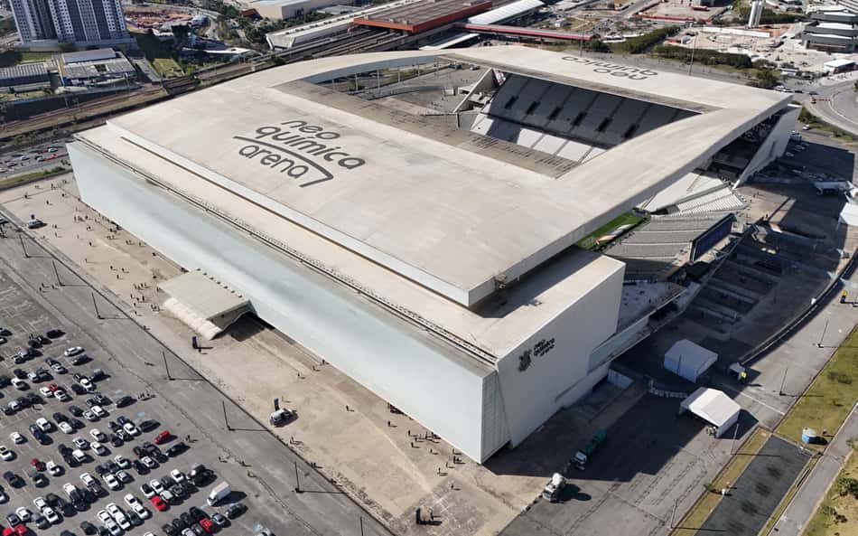 Vista aérea da Neo Química Arena