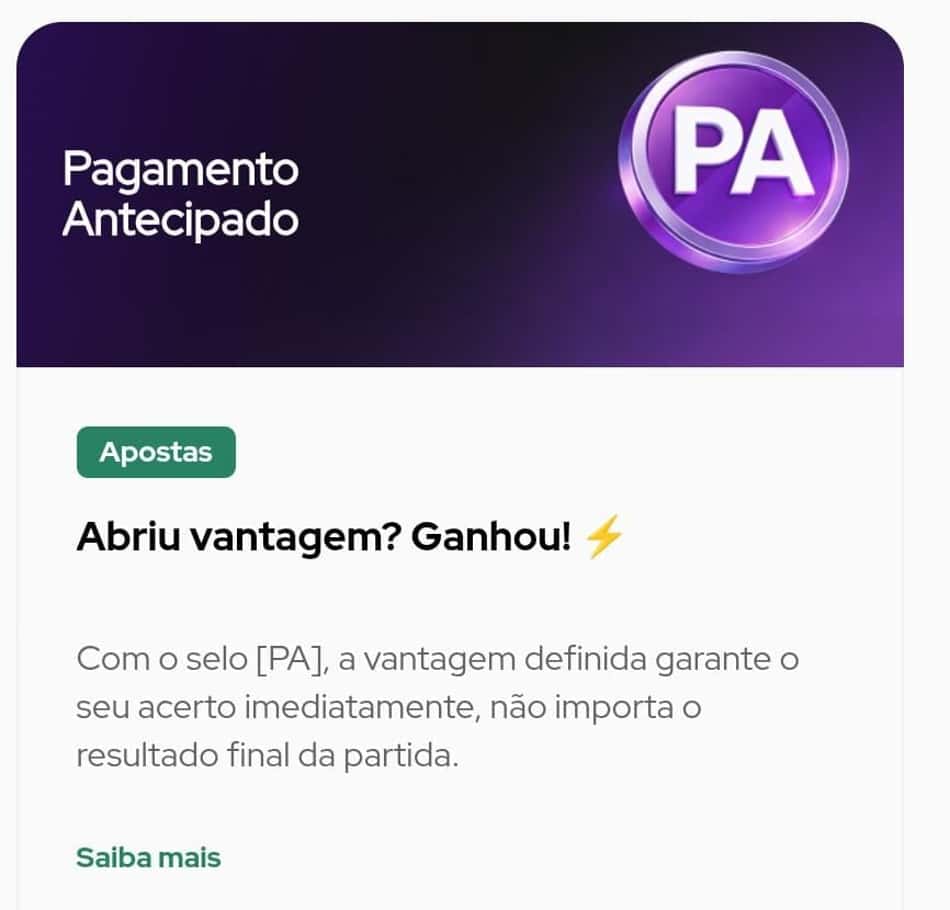 Captura de tela da oferta de Pagamento Antecipado da Rei do Pitaco.