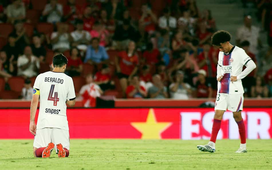 O PSG perdeu por 3 a 0 para o Mallorca em amistoso de pré-temporada
