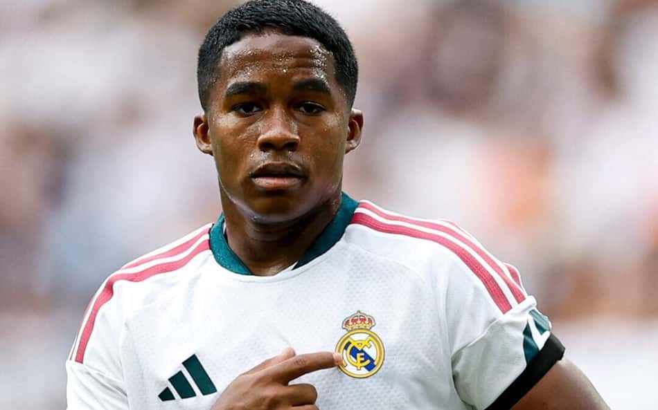 Atuação de Endrick repercute na imprensa espanhola (Foto: X/@realmadrid)