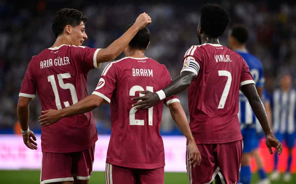 Jogadores do Real Madrid comemorando