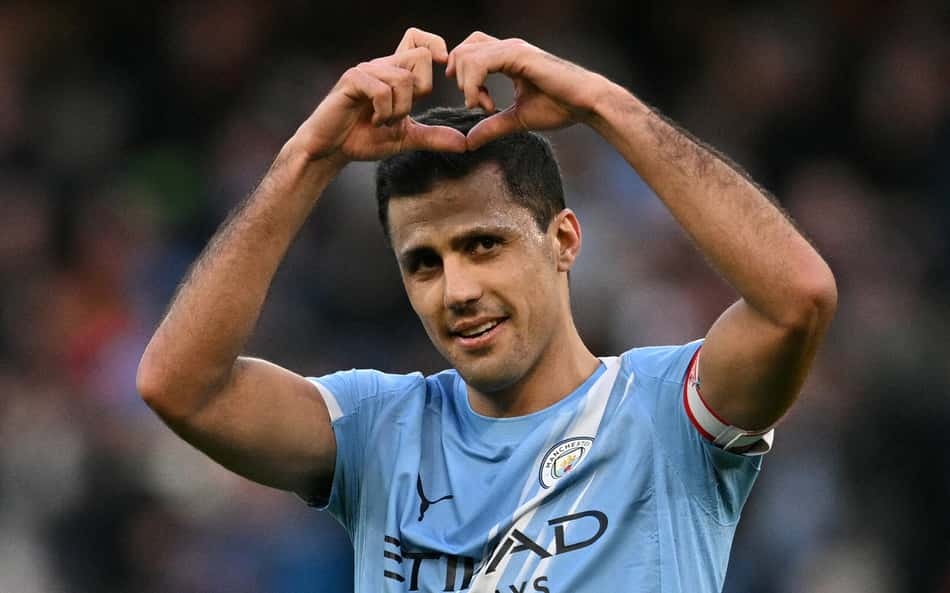 Rodri voltou a marcar pelo Manchester City na Copa da Inglaterra (Foto:Oli SCARFF / AFP)