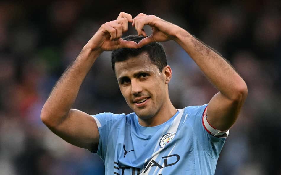 Rodri voltou a marcar pelo Manchester City na Copa da Inglaterra (Foto:Oli SCARFF / AFP)