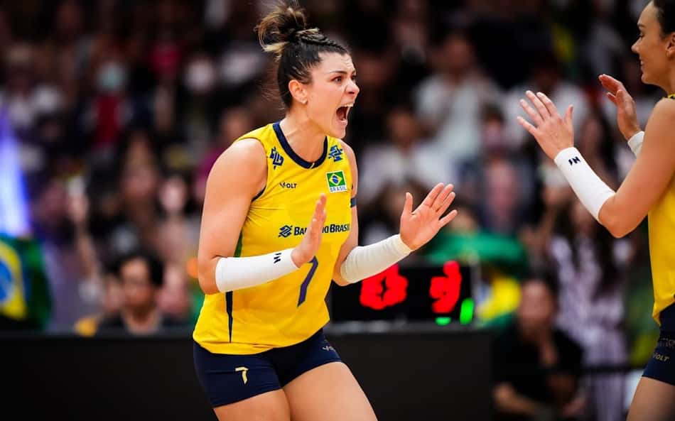 Rosamaria pela Seleção Brasileira de vôlei (Foto: Volleyball World)