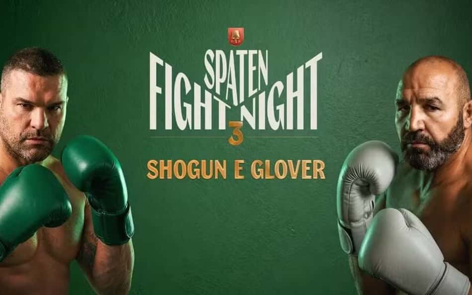 Pôster do Spaten Fight Night 3, com Shogun e Glover Teixeira