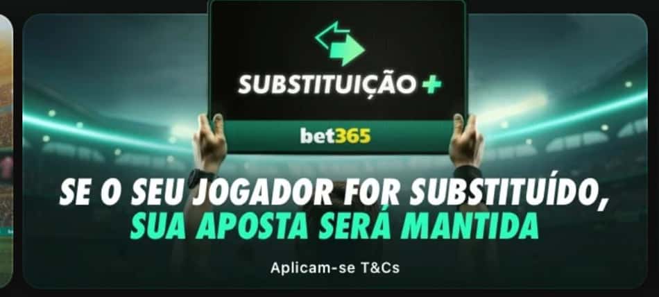 Captura de tela da Substituição+ da bet365.