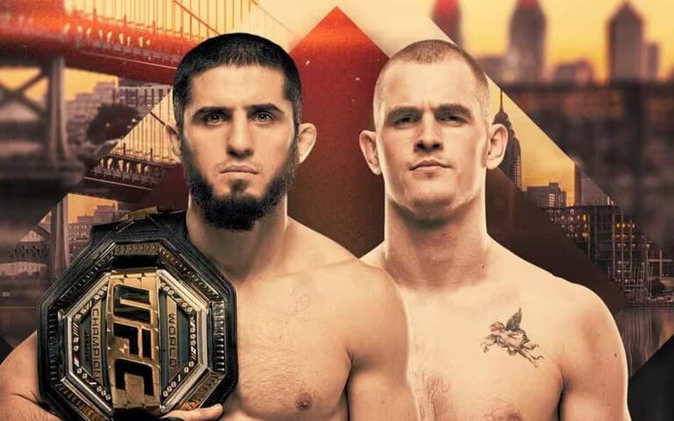 Pôster oficial do UFC 330, com Islam Makhachev e Ian Machado Garry