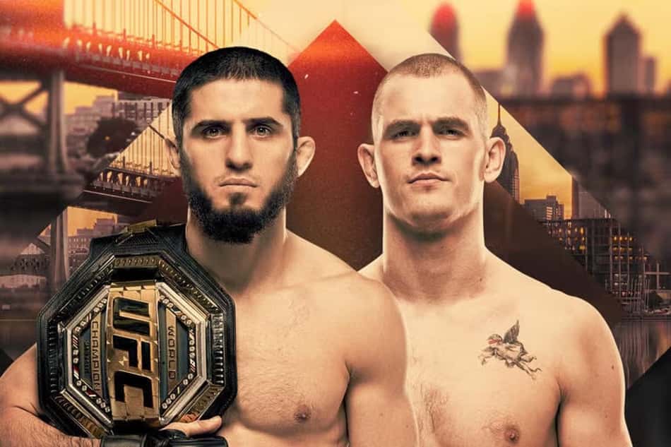 Pôster oficial do UFC 330, com Islam Makhachev e Ian Machado Garry