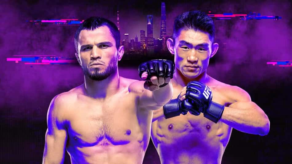 Pôster do UFC Xangai, com Umar Nurmagomedov e Song Yadong