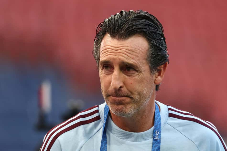 Unai Emery é o treinador do Aston Villa na final da Supercopa da Europa