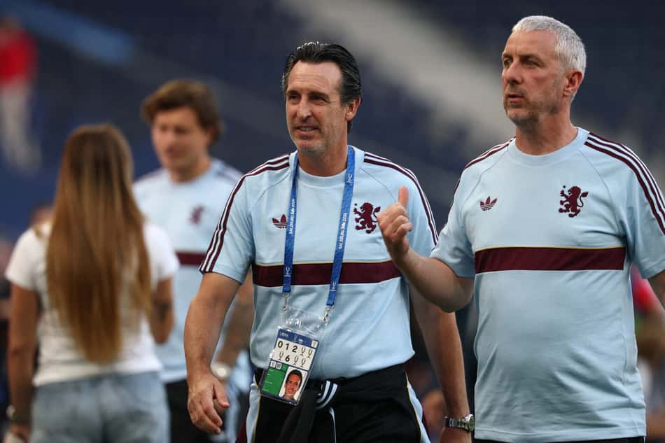 Unai Emery é o treinador do Aston Villa na final da Supercopa da Europa