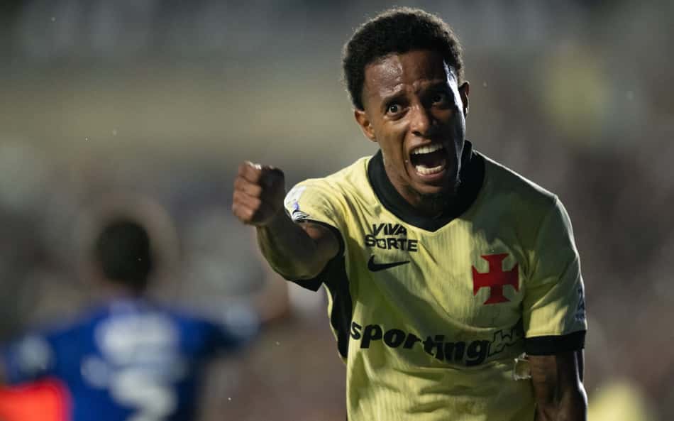 Tchê Tchê comemora gol do Vasco sobre o Cruzeiro pelo Brasileirão