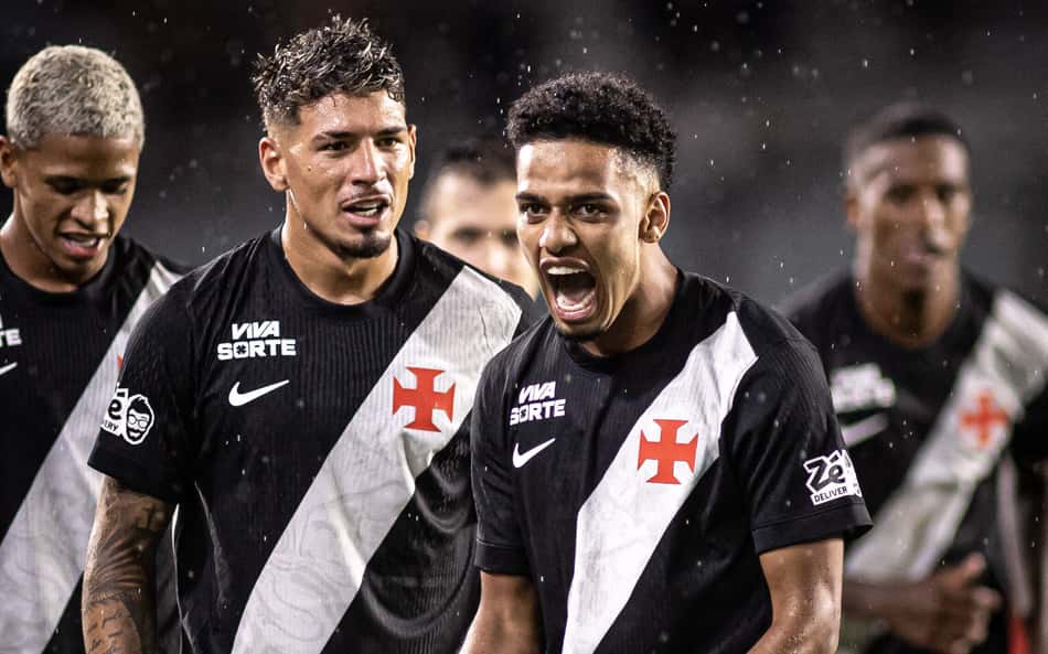 Brenner comemora o gol do Vasco na vitória por 2 a 0 no Campeonato Carioca de 2025 (Foto: Matheus Lima/Vasco)