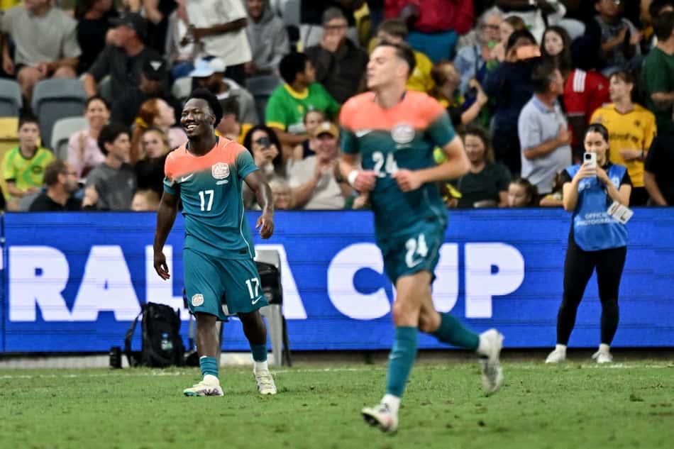 Nestory Irankunda celebrando o gol marcado contra o Brasil.