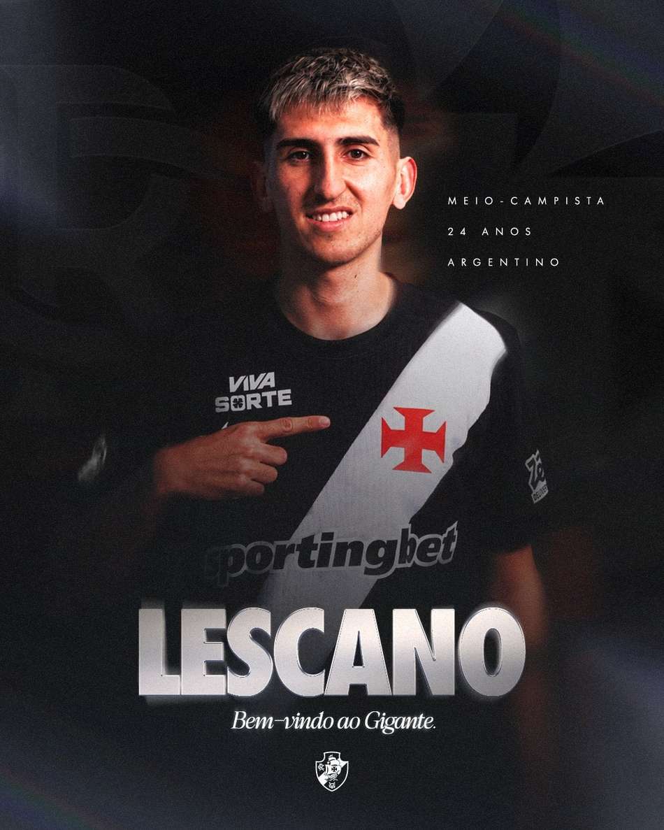 Alan Lescano é o novo reforço do Vasco para o restante da temporada (Foto: Divulgação/Vascodagama)