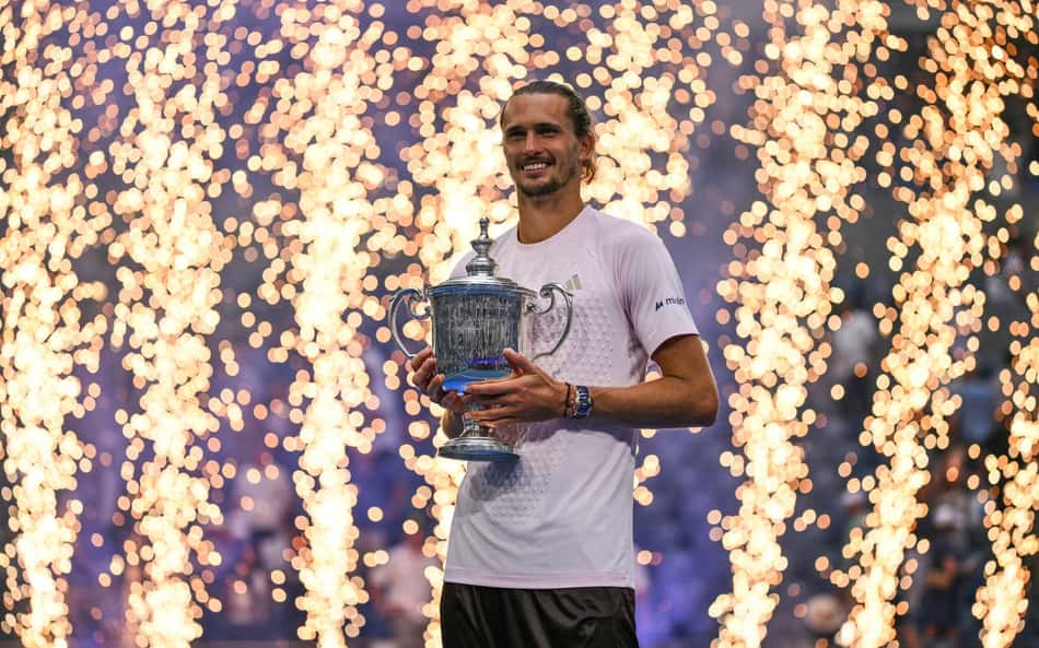 Alexander Zverev comemora a conquista do US Open