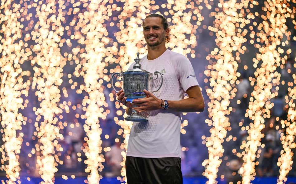 Alexander Zverev comemora a conquista do US Open