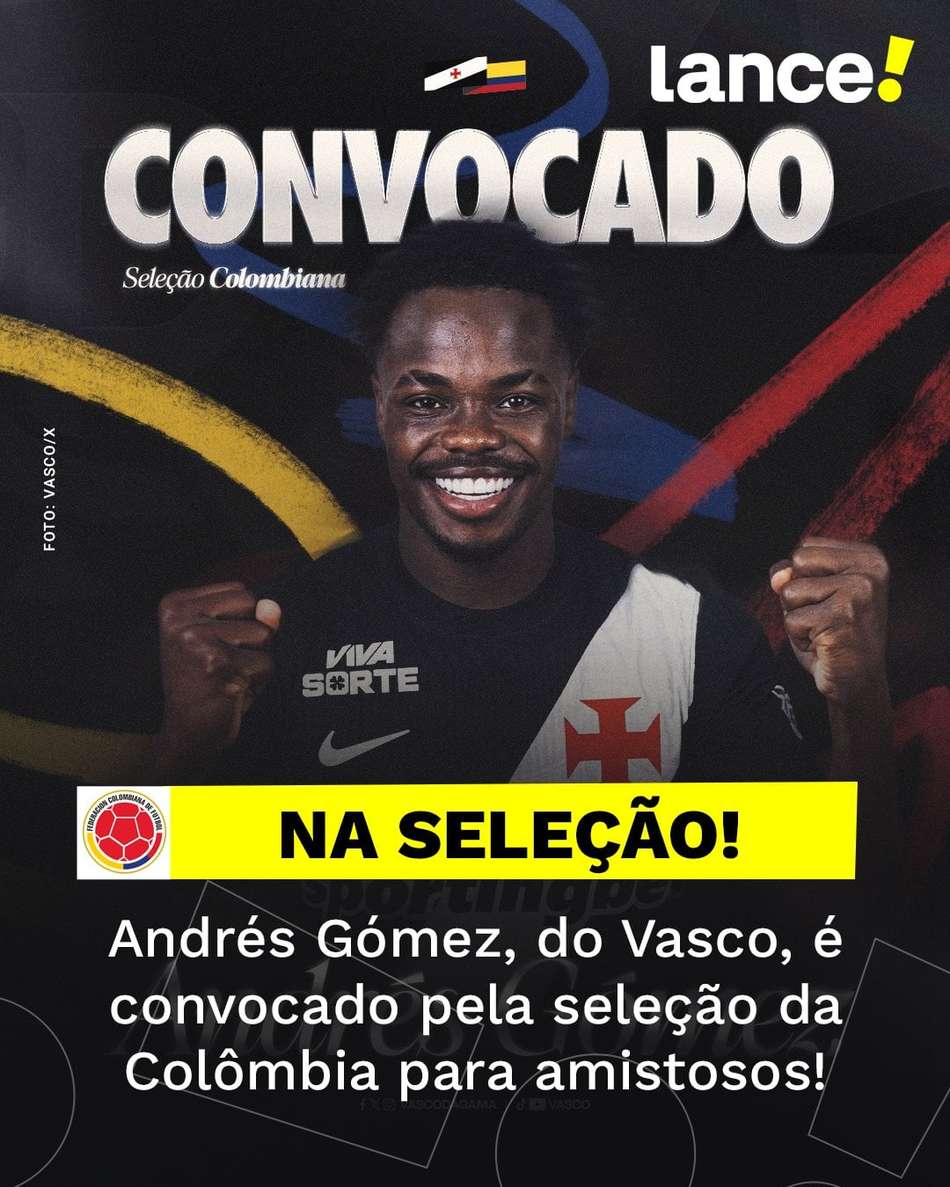 Andrés Goméz, atacante do Vasco, é convocado para a seleção colombiana