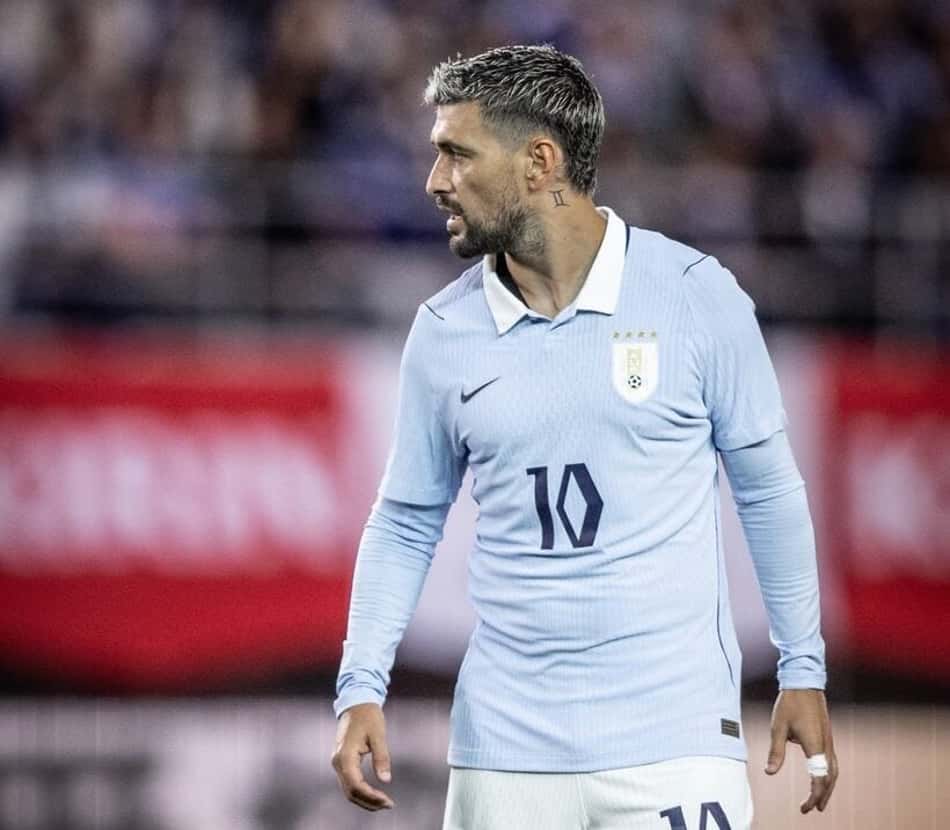 Arrascaeta, do Flamengo, em amistoso do Uruguai