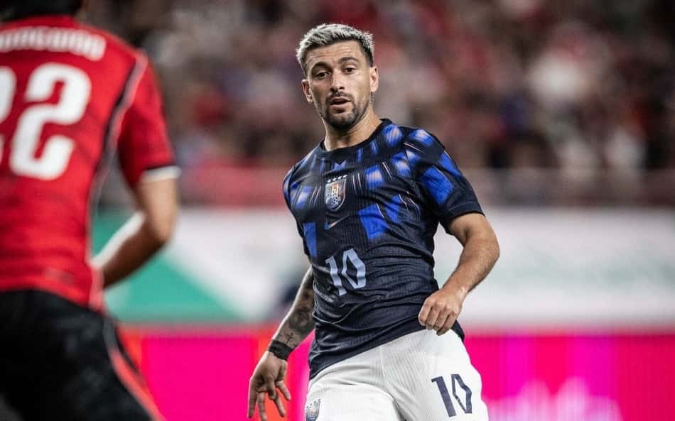 Arrascaeta na goleada do Uruguai sobre a Coreia do Sul