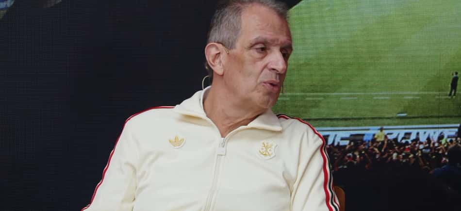 Bap, presidente do Flamengo, durante o Mengo Cast